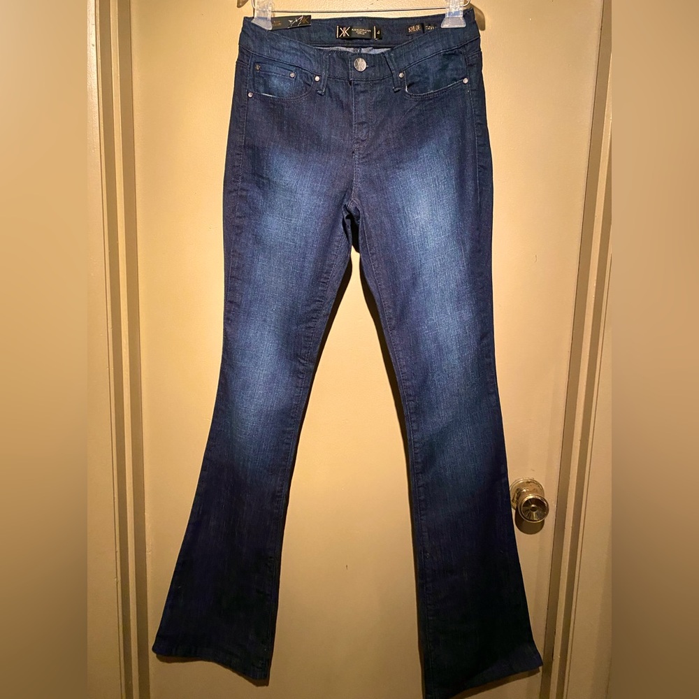 Khloe Kardashian Curvy Slim Boot dark jeans, 4 Tall